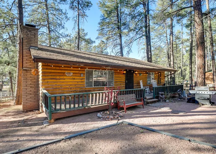 Deck & Forest Views: 'black Bear Cabin' In Payson * Kohls Ranch